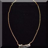 J02. Gold &ldquo;Lauren&rdquo; necklace. 